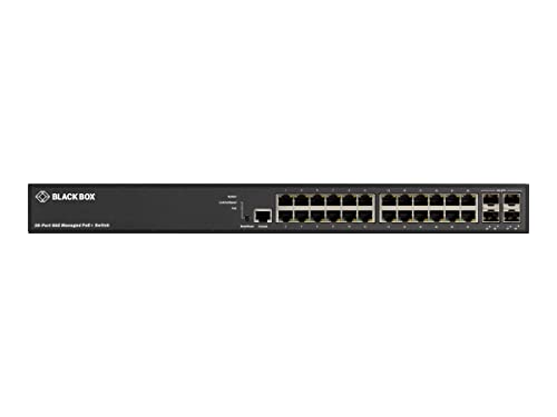Black Box 28 Port GIGABIT Managed PoE+ Switch LPB3028A, Managed, W126134348 (Switch LPB3028A, Managed, L2+, Gigabit Ethernet (10/100/1000), Power Over Ethernet (PoE), Rack mounting)