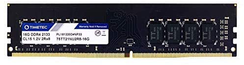 Timetec 16GB DDR4 2133MHz PC4-17000 Non-ECC Unbuffered 1.2V CL15 2Rx8 Dual Rank 288 Pin UDIMM Desktop PC Memoria RAM Módulo Actualización (16GB)