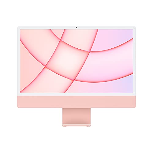 Apple 2021 iMac (de 24 Pulgadas, Chip M1 CPU de Ocho núcleos y GPU de Siete núcleos, Dos Puertos, 8 GB RAM, 256 GB) - Rosa