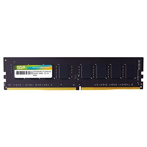 Silicon Power DDR4 8GB 2666MHz PC4-21300 CL19 1.2V 288-Pin UDIMM Módulo de memoria RAM para ordenador de sobremesa SP008GBLFU266X02