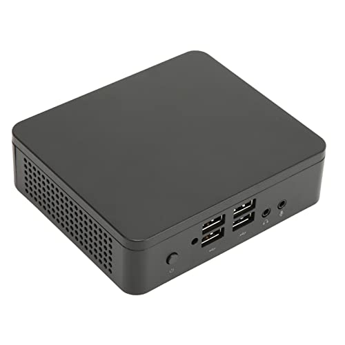 Asixxsix Mini PC Windows 10 Pro, 4GB RAM 64GB SSD Mini Computadora de Escritorio con HDMI, VGA, 5 X Puertos USB 2.0, 1 X USB3.0, Compatible con Salida 4K, Gigabit Ethernet Micro PC