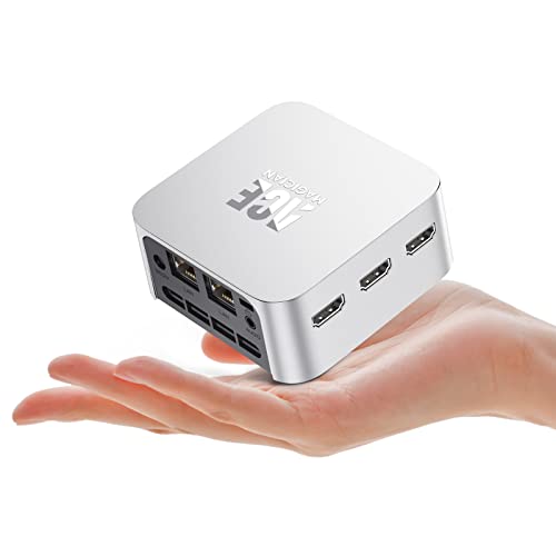 ACEMAGICIAN Mini PC T8 Pro, Intel Celeron N5095 (hasta 2,90 GHz), 8 GB DDR4 RAM 256 GB SSD Micro computadora, Windows 11 Pro, Pantalla HDMI 4K@60 3, Puertos Ethernet duales, WiFi 2.4/5G, BT4.2 …