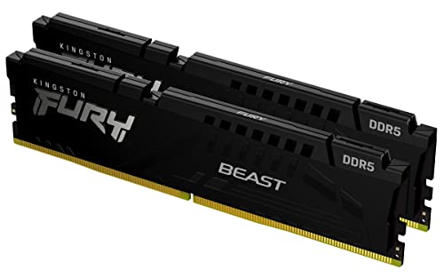 Kingston FURY Beast DDR5 64GB (2x32GB) 5600MT/s DDR5 CL40 DIMM Memoria gamer para Ordenadores de sobremesa Kit de 2 - KF556C40BBK2-64