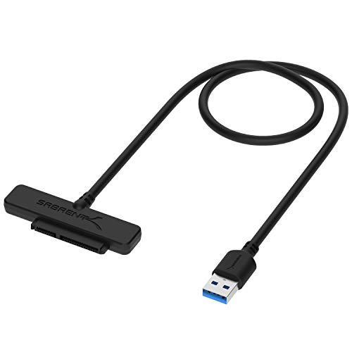 SABRENT SATA a USB 3.0, Adaptador de Disco Duro SSD/HDD, USB 3.0 a SATA de 2,5', 5Gbps de Alta Velocidad, Adaptador de Cable SATA, [Soporta UASP SATA I II III] de 2,5 (EC-SSHD)