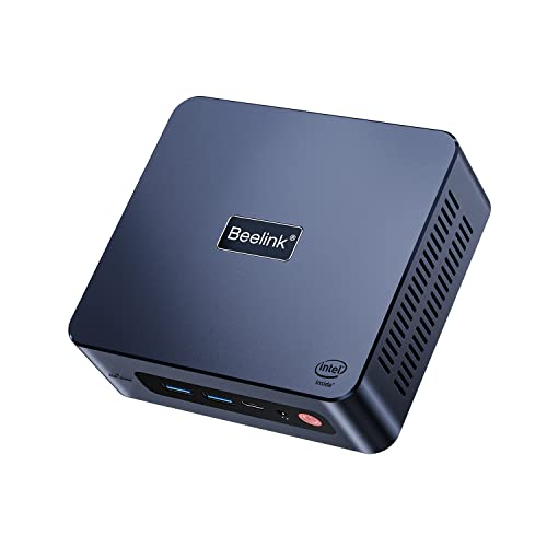 Beelink U59 Pro Mini PC con 11 Gen Celeron N5105 (hasta 2,9 GHz) Mini Ordenador con 16GB DDR4 + 500GB M.2 SSD/Dual HDMI/WiFi 6/ BT5,2/ LAN/ 4K