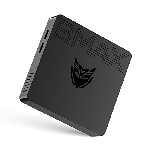 BMAX Mini Pc 6GB+64GB eMMC Windows 10 Pro Celeron N3350 Fanless Desktop Computerr, 2.4G+5G Dual Band WiFi,HDMI+VGA Doppio Display, 4K HD for Business e Entertainment Mini Computer Micro PC