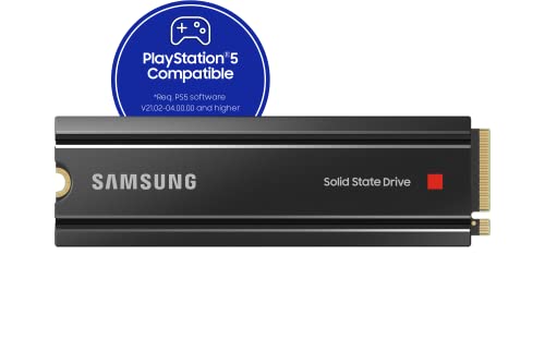 Samsung 980 Pro 2TB, hasta 7.000 MB/s, PCIe 4.0 NVMe M.2 (2280), SSD Interno con disipador para Consola de Videojuegos (MZ-V8P2T0)