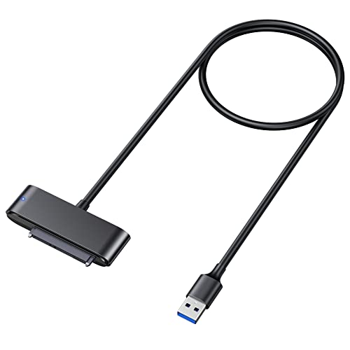 Beikell Adaptador SATA a USB 3.0, Cable Adaptador USB 3.0 a SATA III para 2.5' SSD/HDD Drives, Alta Velocidad de 5 Gbps, Soporte UASP/Trim/Smart, Compatible con Windows, Mac OS, Linux - 0.5M Cable