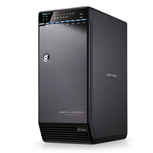 Fantec QB-X8US3R - Carcasa externa RAID para 8 discos duros de 8,9 cm (3.5 pulgadas). SATA I/II/III. con supervelocidad USB 3.0 y conexión eSATA, función RAID (0/5/10/50/BIG Modus), con 2 ventiladores de 80mm, color negro