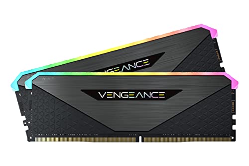 Corsair Vengeance RGB RT 32GB (2x16GB) DDR4 3600MHz C16 Memoria de Sobremesa (Iluminación Dinámica RGB, Optimizado para AMD 300/400/500 Series, Compatible con Intel 300/400/500 Series) Negro