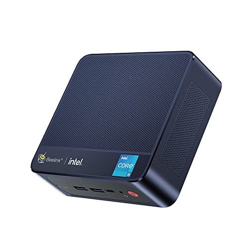 Beelink SEi11 Mini PC, Mini Ordenador con i5-11320H de 11.ª Gen (Turbo 4.5Ghz), 16G DDR4+500GB NVMe M.2 2280 SSD, WiFi 6, 1000Mbps, Dual HDMI, BT 5.0, Type-C, 11 Pro