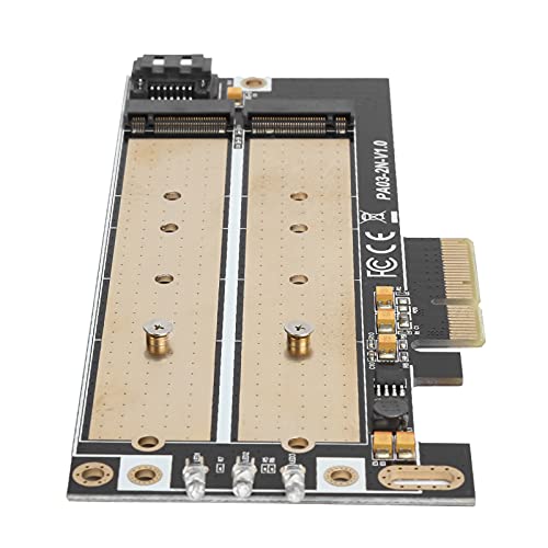 Sxhlseller Tarjeta Adaptadora NGFF M.2 PCI-E B-Key + M-Key NGFF + NVME Interface NGFF SSD Hard Disk Converter