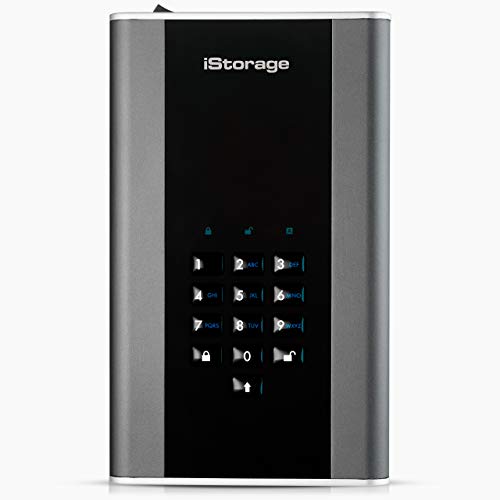 iStorage diskAshur DT2 2 TB Secure Encrypted Desktop Hard Drive FIPS Level-3 Password protected Dust/Water Resistant. IS-DT2-256-2000-C-X