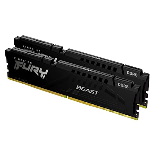Kingston Fury Beast DDR5 32GB (2x16GB) 6000MT/s DDR5 CL36 DIMM Memoria Gamer para Ordenadores de sobremesa Kit de 2 - KF560C36BBEK2-32