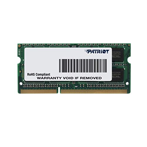 Patriot Memory Serie Signature SODIMM de bajo Voltaje Memoria RAM DDR3 1600 MHz PC3-12800 4GB (1x4GB) C11 - PSD34G1600L81S