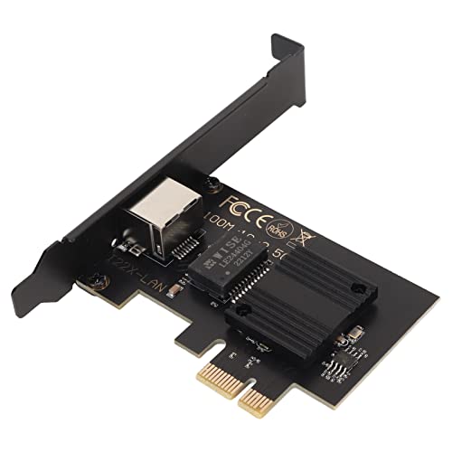 Tarjeta de Red PCIe Gigabit Ethernet de 10/100/1000/2500Mbps, Pin Chapado en Oro, Tarjeta Ethernet RJ45 para Servidor de Juegos de PC, Compatible con Win7/8/10/11/OS X