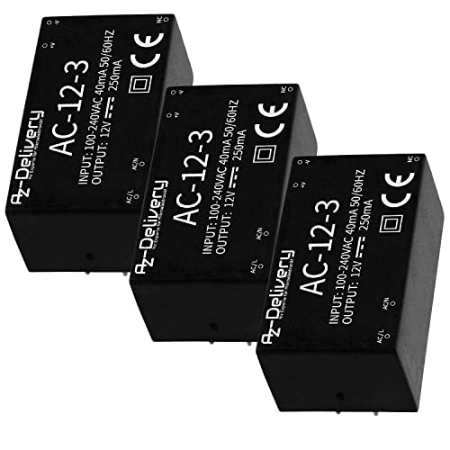 AZDelivery 3 x 220V a 12V Fuente de...