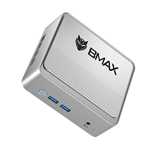 BMAX Mini PC Windows 11 Pro B3 8GB DDR4 256GB Jasper Lake N5095 (bis zu 2,9 GHz) M.2 SSD Mini Desktop Computer Dual-Screen Display HDMI 2.0×2/WiFi 5 / Gigabit Ethernet