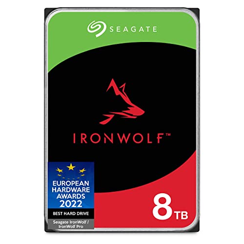 Seagate IronWolf, 8 TB, Disco duro interno, NAS, CMR 3,5' SATA 6 GB/s, 5400 RPM,...