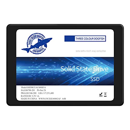 Dogfish SSD 250GB SATA3 2.5 Inch Unidad De Estado S贸lido Incorporada 7MM Height High Speed Incluye SSD 32GB 60GB 64GB 120GB 128GB 240GB 250GB 480GB 500GB 1TB (250Gb, 2.5''Sata3)