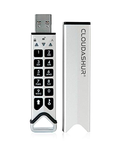 iStorage CloudAshur Hardware Security Module - Password Protected, Dust and Water Resistant, Portable, Military Grade Hardware Encryption - 5 Factor Authentication IS-EM-CA-256
