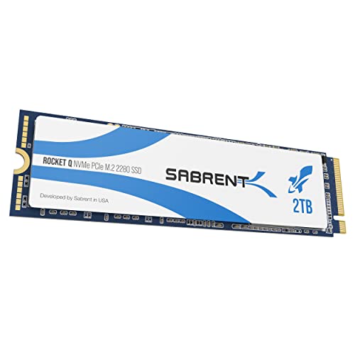 SABRENT SSD 2TB, M.2 SSD 2TB, NVMe 2TB PCIe M.2 2280, Velocidades SSD internas de hasta 3200 MB/s, Rendimiento Extremo, Distribuidor Autorizado 5 años de garantía (SB-RKTQ-2TB)