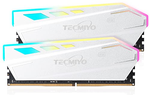 TECMIYO Kit RGB de 32 GB (2 x 16 GB) DDR4 3600 MHz PC4-28800 sin ECC sin búfer 1.35 V CL18 1Rx8 288 pines UDIMM memoria RAM módulo de actualización (kit de memoria iluminada LED RGB entusiasta)