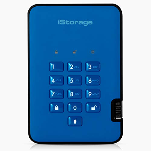 iStorage diskAshur2 SSD 2TB | Unidad de Estado Sólido Portátil | Resistente al Polvo/Agua | Cifrado Hardware IS-DA2-256-SSD-2000-BE