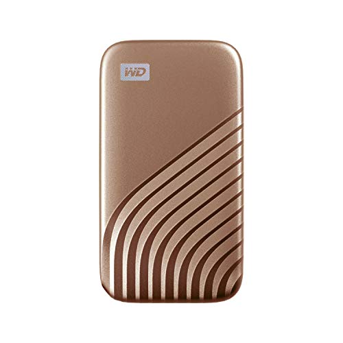 WD 500GB My Passport Portable SSD with NVMe Technology, USB-C, Read Speeds of up to 1050MB/s & Write Speeds of up to 1000MB/s . Works with PC, PS5, Xbox X, Xbox S - Gold