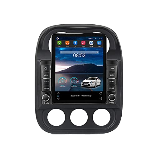 Android 11 Radio Coche con Pantalla 2 DIN para Jeep Compass Patriot 2010-2016 Autoradio 9.7 Pulgadas con Pantalla Táctil Admite WiFi/GPS/Bluetooth/USB/SD/RCA,Mandos del Volante ( Color : TS400 4G+WIFI