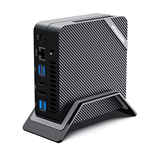MINIS FORUM UM690 Mini PC 32GB RAM 512GB SSD, con AMD Ryzen 9 6900HX y AMD Radeon 680M, 2 Puertos HDMI, 1 Puerto USB4, 1 USB Tipo C, 4 USB 3.2 Tipo A, Wifi6, Bluetooth5.2, con Montaje VESA