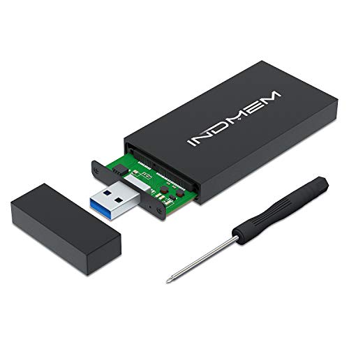 mSATA - Carcasa externa para mSATA/Medio tamaño mSATA a USB 3.0, adaptador de disco sólido de 30 x 30 mm, 50 x 30 mm mSATA SSD (no requiere cable)