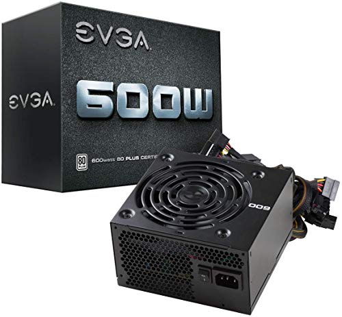 EVGA 600 W1, 80+ WHITE 600W, Fuente de...