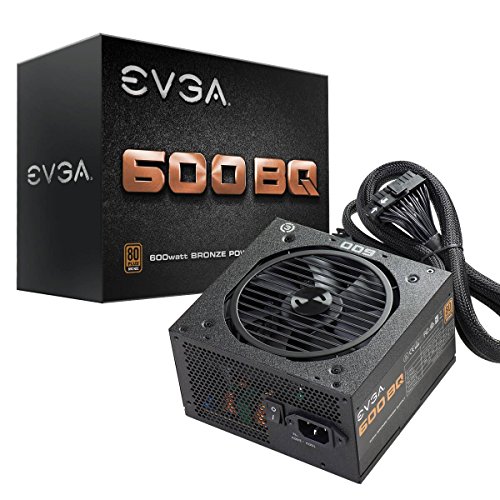 EVGA 600 BQ, 80+ BRONZE 600W, Semi...