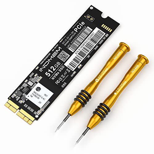 Indmem NVMe PCIe SSD para MacBook Air 2013-2017, MacBook Pro Retina 2013-2015, iMac 2013-2017, Mac Pro 2013, Mac Mini 2014 (actualiza a Mac OS 10.13 o superior)