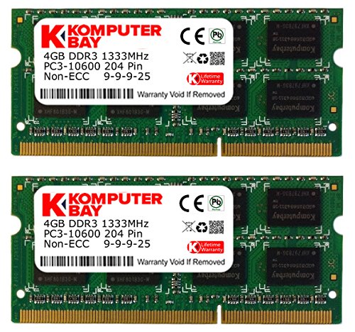 Komputerbay - Memoria RAM (1333 MHz, SO-DIMM, 2 Unidades) 8GB (2X 4GB) for Apple