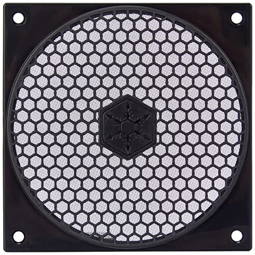 SilverStone SST-FF121B - Rejilla para ventilador de 120mm y filtro de polvo, negro