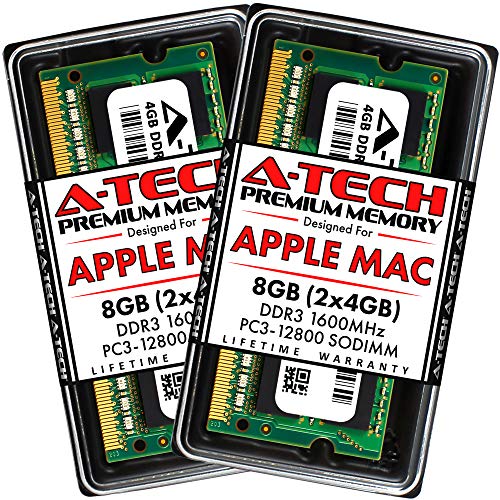 A-Tech - Memoria RAM de 8 GB (2 x 4 GB) para Apple Mac Memory - MacBook Pro - iMac - Mac Mini - DDR3 PC3-12800 1600 MHz So-Dimm