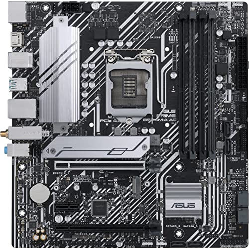 ASUS Prime B560M-A AC Intel B560 (LGA1200) mATX, PCIe 4.0, dos M.2slots, 8powerstages, 1GbLAN, DisplayPort, HDMI dual, USB 3.2Gen 2Type-C, módulo Wi-Fi5 a bordo, AuraSync, RGB direccionable